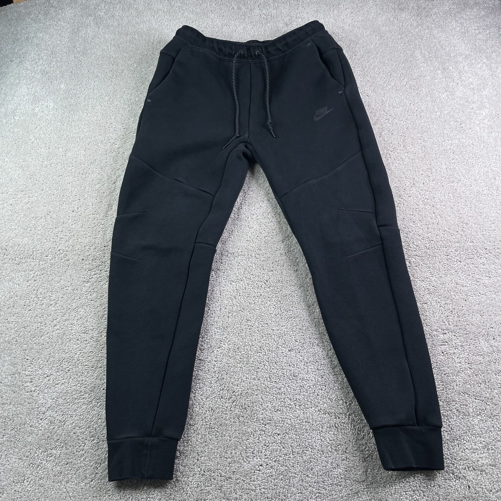 Nike Pants Mens Medium Black Tech Fleece Joggers Sweatpants Sportswear Gym